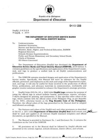 official use of school letter head and .